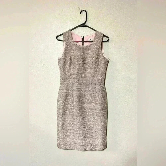 Worthington Sheath Sleeveless Summer Dress Size 8 Brown & Pink - Picture 1 of 7